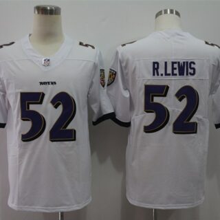 Nike Ravens 52 Ray Lewis White Vapor Untouchable Player Limited Jersey