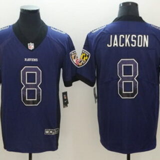 Nike Ravens 8 Lamar Jackson Purple Drift Fashion Limited Jersey