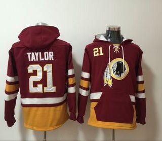Nike Redskins 21 Sean Taylor Red All Stitched Hooded Sweatshirt