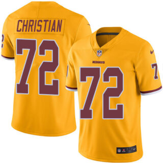 Nike Redskins #72 Geron Christian Gold Men's Stitched NFL Limited Rush Jersey