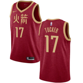 Nike Rockets #17 PJ Tucker Red NBA Swingman City Edition 2018 19 Jersey