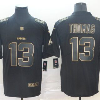 Nike Saints 13 Michael Thomas Black Gold Vapor Untouchable Limited Jersey