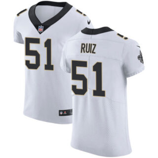 Nike Saints #51 Cesar Ruiz White Men's Stitched NFL New Elite Jersey