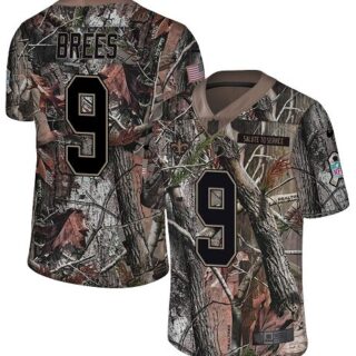 Nike Saints #9 Drew Brees Camo Men's Stitched NFL Limited Rush Realtree Jersey