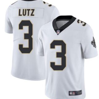 Nike Saints 3 Wil Lutz White Vapor Untouchable Limited Jesey