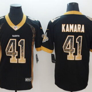 Nike Saints 41 Alvin Kamara Black Drift Fashion Limited Jersey