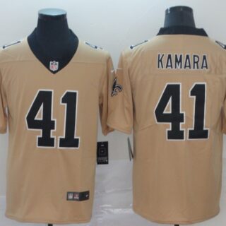 Nike Saints 41 Alvin Kamara Cream Inverted Legend Limited Jersey