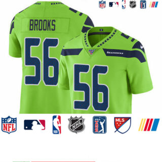 Nike Seahawks #56 Jordyn Brooks Green Men's Stitched NFL Limited Rush 100th Season Jersey