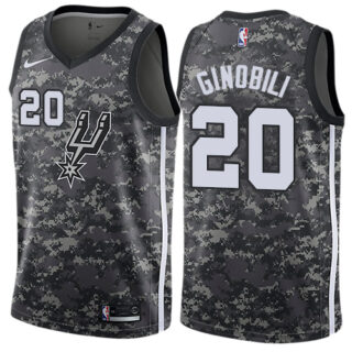 Nike Spurs #20 Manu Ginobili Black NBA Swingman City Edition 2018 19 Jersey