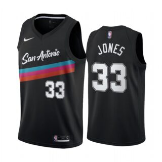 Nike Spurs #33 Tre Jones Black NBA Swingman 2020-21 City Edition Jersey