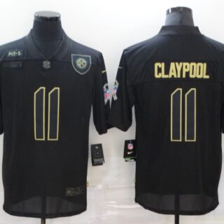 Nike Steelers 11 Chase Claypool Black 2020 Salute To Service Limited Jersey