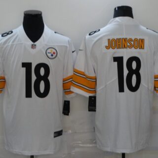 Nike Steelers 18 Diontae Johnson White Vapor Untouchable Limited Jersey