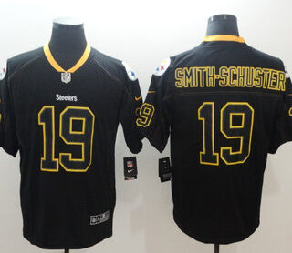 Nike Steelers 19 JuJu Smith-Schuster Black Shadow Legend Limited Jersey