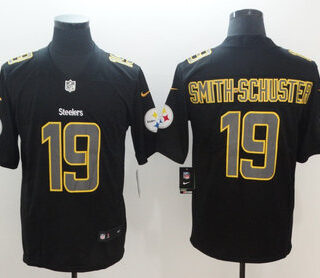 Nike Steelers 19 JuJu Smith-Schuster Black Vapor Impact Limited Jersey