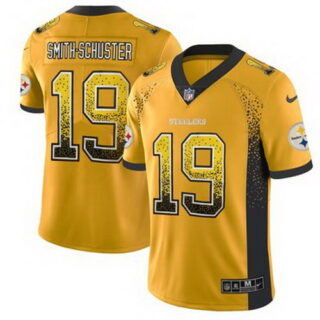 Nike Steelers 19 JuJu Smith-Schuster Gold Drift Fashion Limited Jersey