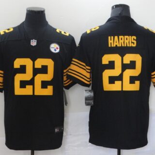 Nike Steelers 22 Najee Harris Black 2021 NFL Draft Color Rush Limited Jersey