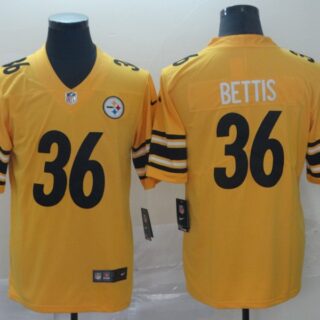 Nike Steelers 36 Jerome Bettis Gold Inverted Legend Limited Jersey