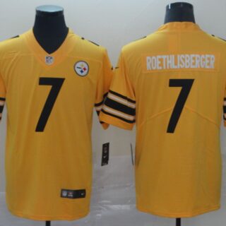 Nike Steelers 7 Ben Roethlisberger Gold Inverted Legend Limited Jersey