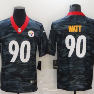 Nike Steelers 90 T.J. Watt Black Camo Limited Jersey