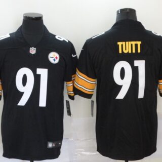 Nike Steelers 91 Stephon Tuitt Black Vapor Untouchable Limited Jersey