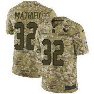 Nike Texans #32 Tyrann Mathieu Camo Men's Stitched NFL Limited 2018 Salute To Service Jersey