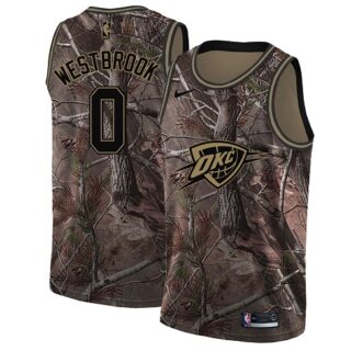 Nike Thunder #0 Russell Westbrook Camo NBA Swingman Realtree Collection Jersey