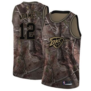 Nike Thunder #12 Steven Adams Camo Women's NBA Swingman Realtree Collection Jersey