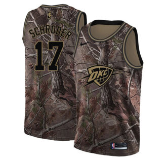 Nike Thunder #17 Dennis Schroder Camo NBA Swingman Realtree Collection Jersey