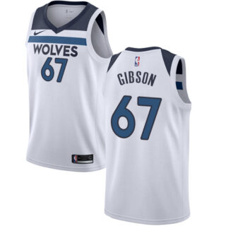 Nike Timberwolves #67 Taj Gibson White NBA Swingman Association Edition Jersey