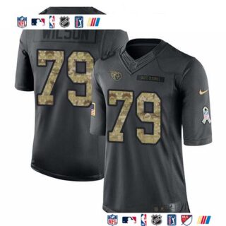 Nike Titans #79 Isaiah Wilson Black Men's Stitched NFL Limited 2016 Salute to Service Jersey