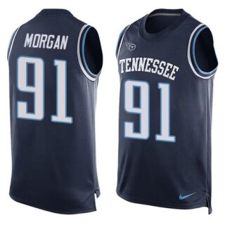 Nike Titans #91 Derrick Morgan Navy Blue Team Color Men's Stitched NFL Limited Tank Top Jersey