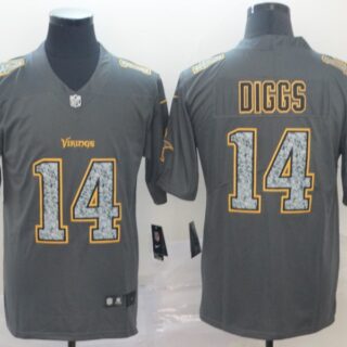 Nike Vikings 14 Stefon Diggs Gray Camo Vapor Untouchable Limited Jersey