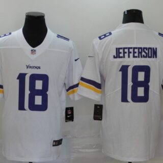 Nike Vikings 18 Justin Jefferson White 2020 NFL Draft Vapor Untouchable Limited Jersey