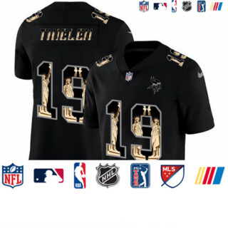 Nike Vikings 19 Adam Thielen Black Statue Of Liberty Limited Jersey