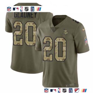 Nike Vikings #20 Jeff Gladney Olive Camo Men's Stitched NFL Limited 2017 Salute To Service Jersey
