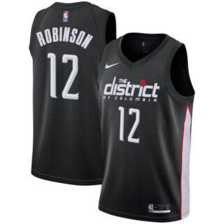 Nike Wizards #12 Jerome Robinson Black NBA Swingman City Edition 2018 19 Jersey