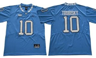 North Carolina #10 Mitchell Trubisky Blue Limited Stitched NCAA Jersey