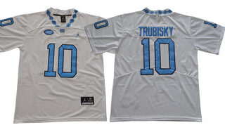 North Carolina Tar Heels 10 Mitch Trubisky White College Football Jersey
