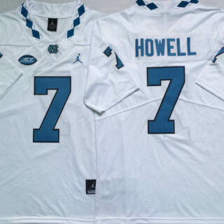 North Carolina Tar Heels 7 Sam Howell White College Football Jersey