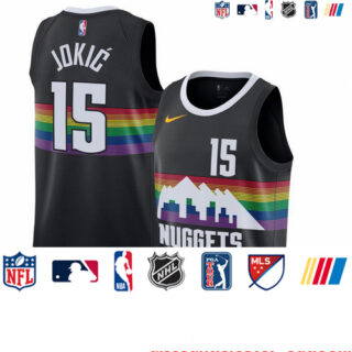 Nuggets 15 Nikola Jokic Black 2019-20 City Edition Nike Swingman Jerseys