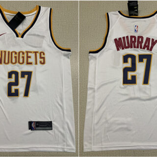Nuggets 27 Jamal Murray White Nike Swingman Jersey