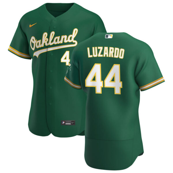 Oakland Athletics #44 Jesus Luzardo Men's Nike Kelly Green Alternate 2020 Authentic Player MLB Jersey