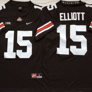 Ohio State Buckeyes 15 Ezekiel Elliott Black Nike College Football Jersey