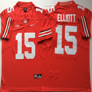 Ohio State Buckeyes 15 Ezekiel Elliott Red Nike College Football Jersey