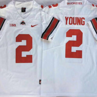 Ohio State Buckeyes 2 Chase Young White College Football Jersey