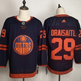 Oilers 29 Leon Draisaitl Navy 50th Anniversary Adidas Jersey