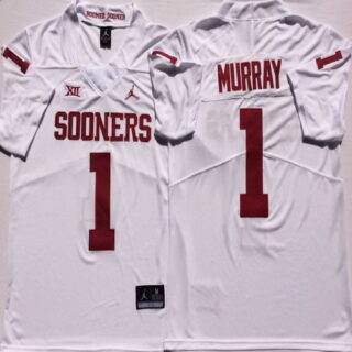 Oklahoma Sooners 1 Kyler Murray White College Football Jersey