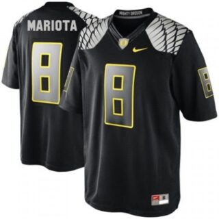Oregon Ducks #8 Marcus Mariota Oregon Ducks- Black Jersey