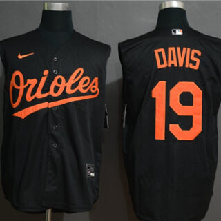Orioles 19 Chris Davis Black Nike Cool Base Sleeveless Jersey