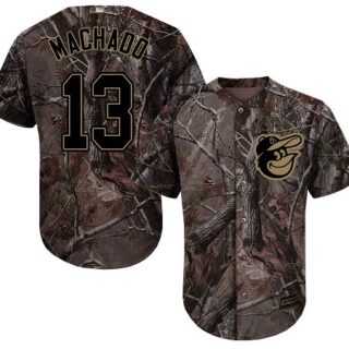 Orioles #13 Manny Machado Camo Realtree Collection Cool Base Stitched Baseball Jersey